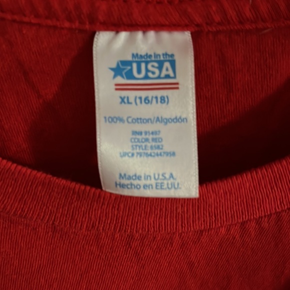 Made in the USA Red, White, & Blue American Flag 100% Cotton TShirt. Size XL. - Picture 5 of 5